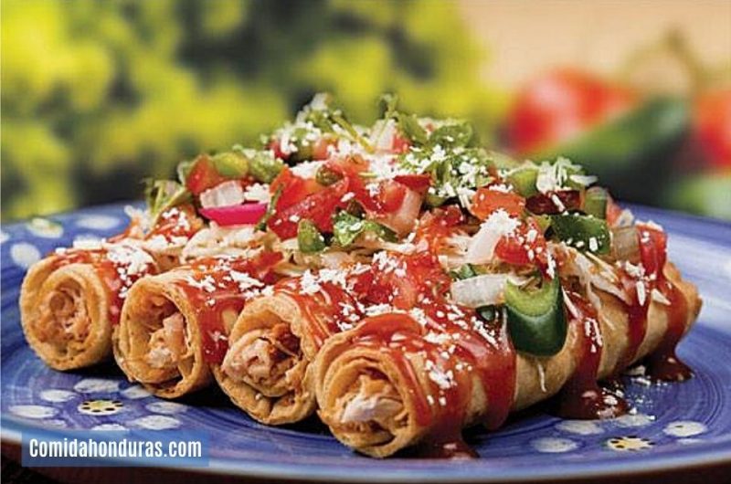 Receta de Tacos hondureños